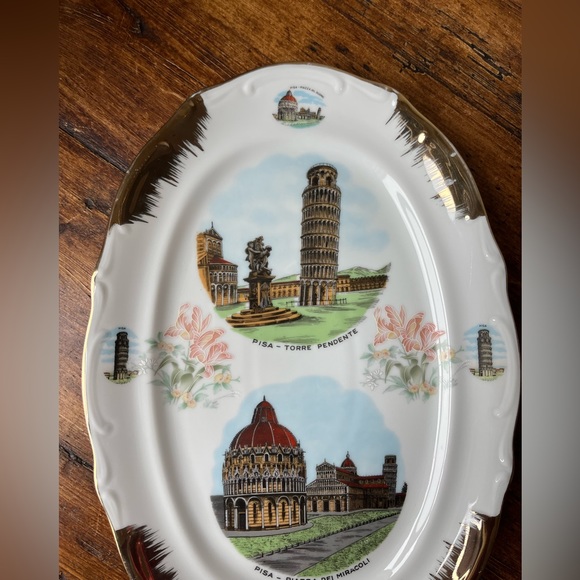 Vohenstrauss Johann Seltmann Bavaria, Germany Oval Platter Pisa, Italy design - Picture 6 of 7